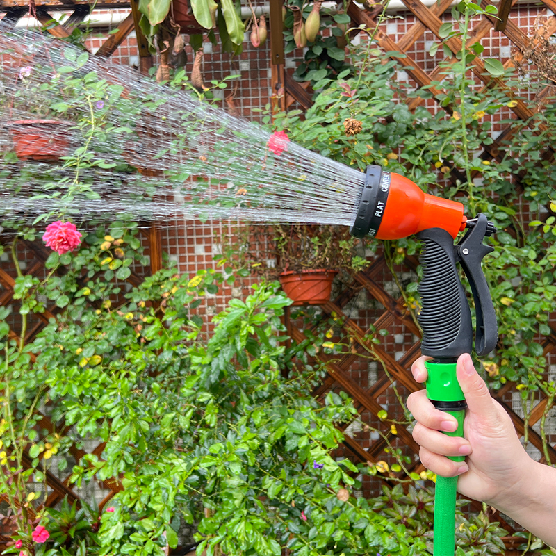 7-Pattern Flexible Watering Nozzle, Heavy Duty Adjustable Garden Hose Spray Gun for Outdoor Use