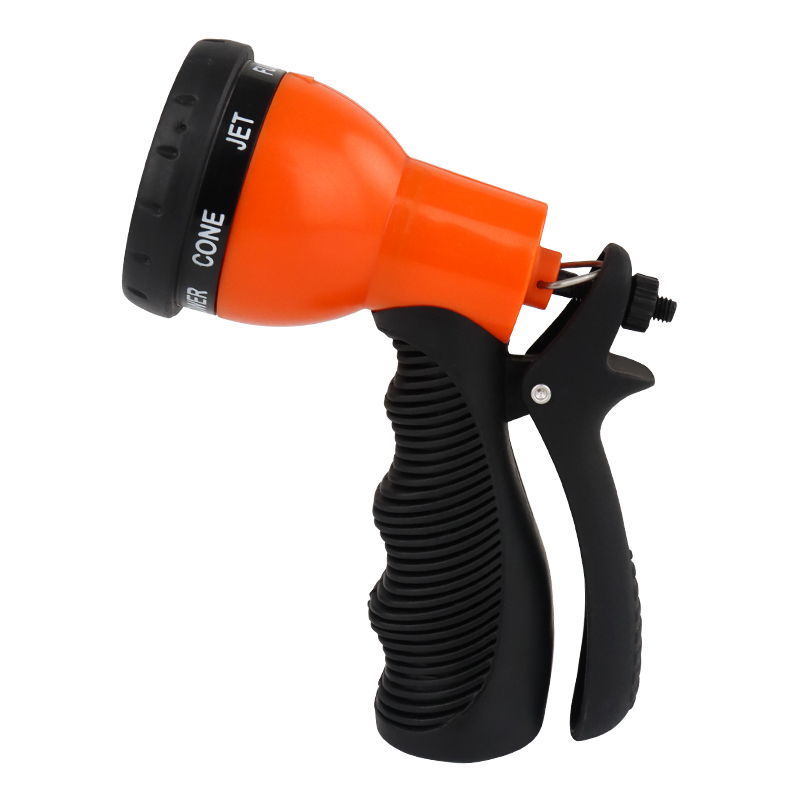 7-Pattern Flexible Watering Nozzle, Heavy Duty Adjustable Garden Hose Spray Gun for Outdoor Use