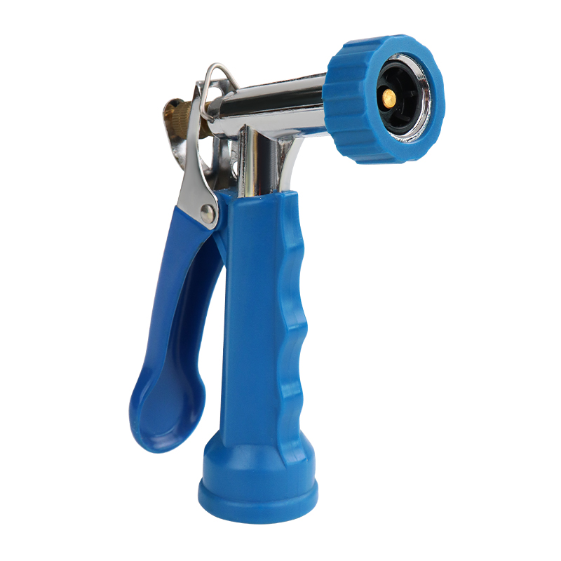 Garden Hose Sprayer – Adjustable Metal Spray Nozzle with Ergonomic Blue Handle