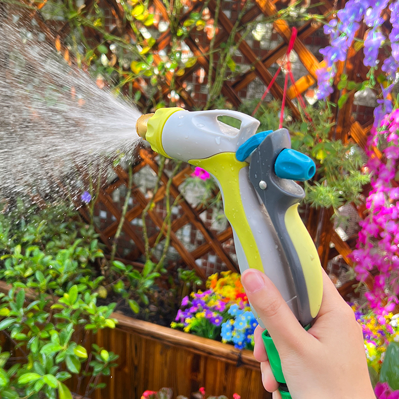 Garden Hose Sprayer with Adjustable Brass Nozzle and Water Flow Control