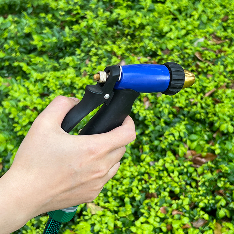 Garden Hose Nozzle with Adjustable Spray and Ergonomic Grip