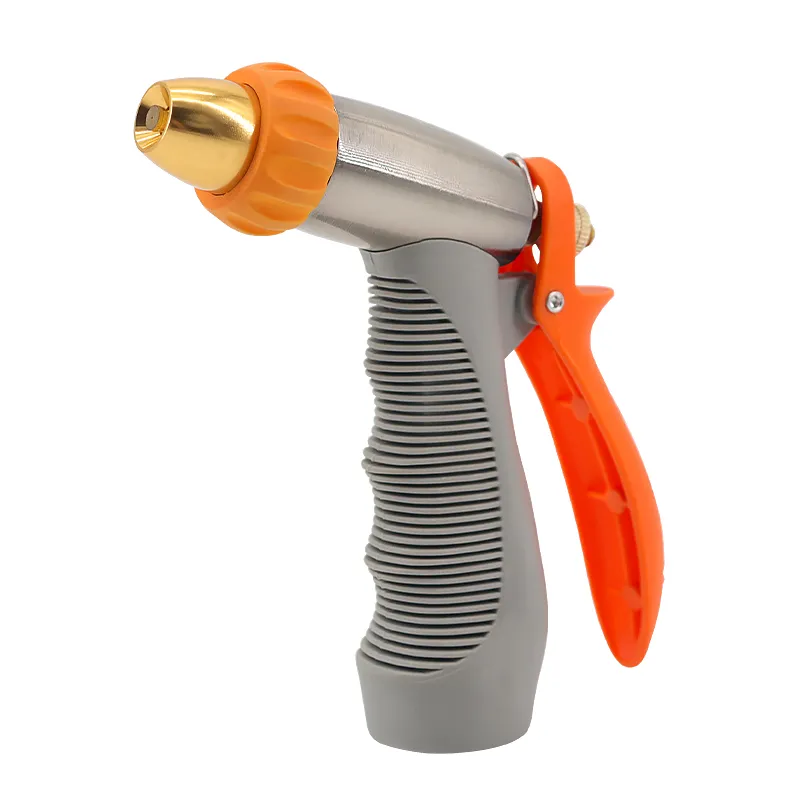 Garden Irrigation Nozzle – Adjustable Brass Nozzle, Heavy Duty Spray Gun, Non-Slip Grip