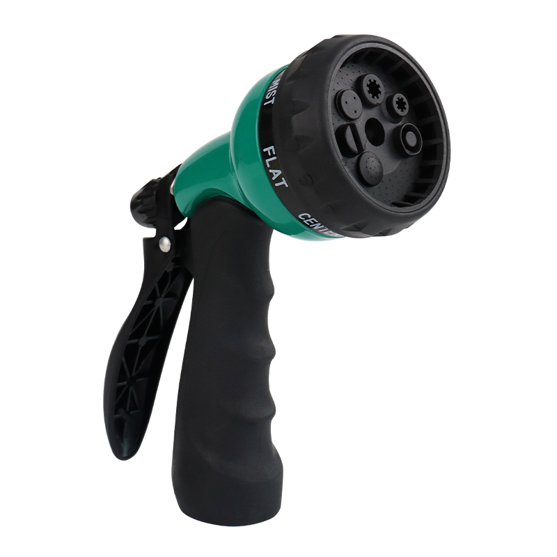 Garden Nozzle with Water Control and Multiple Spray Patterns