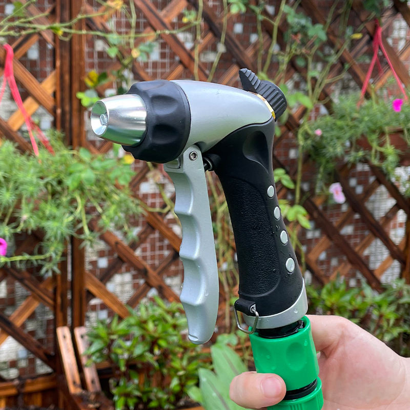 Garden Sprayer Nozzle – Adjustable Jet Mist Spray Gun, Ergonomic Metal Handle