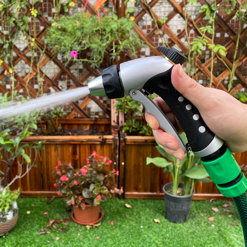 Garden Sprayer Nozzle – Adjustable Jet Mist Spray Gun, Ergonomic Metal Handle