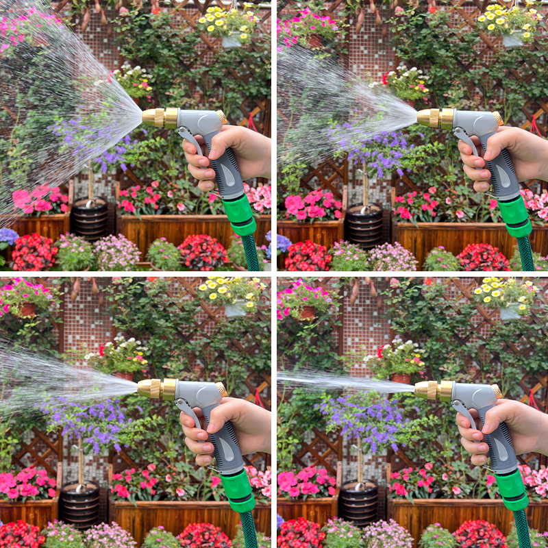 Adjustable Brass Garden Tools Spray Nozzle, Heavy Duty Watering & Cleaning Nozzle