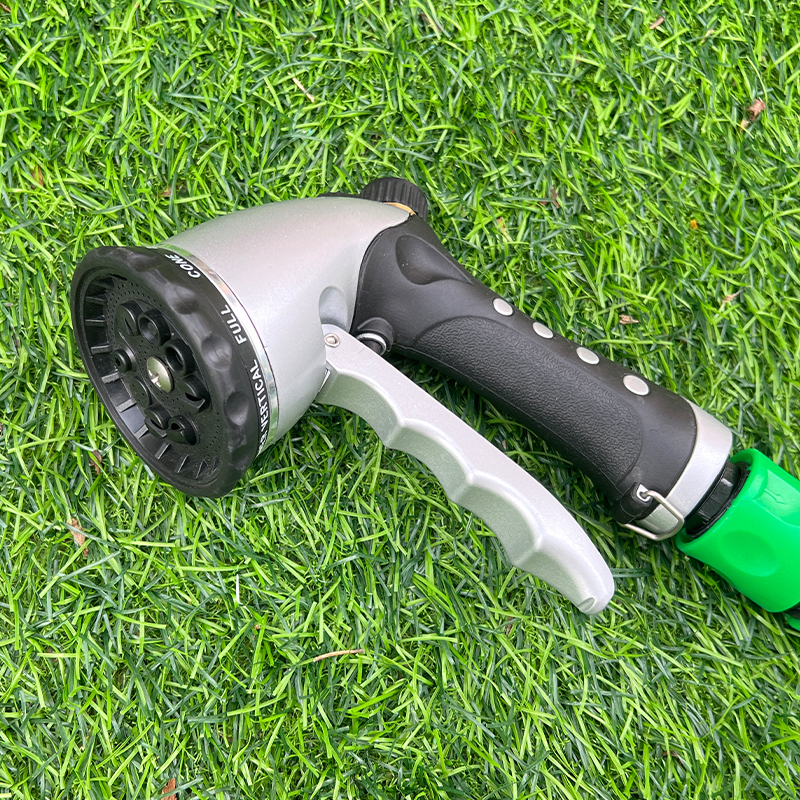 Heavyweight Spray Nozzle – 10 Pattern Adjustable Metal Garden Water Gun