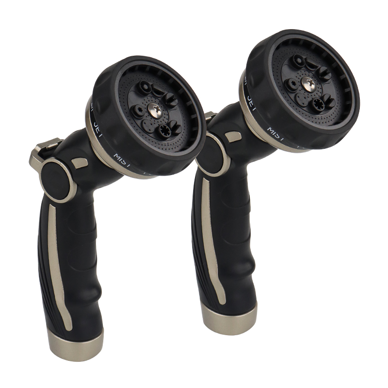 Heavyweight Thumb-Operated Hose Nozzle with 9 Spray Settings for Garden, Car Wash, and Outdoor Use