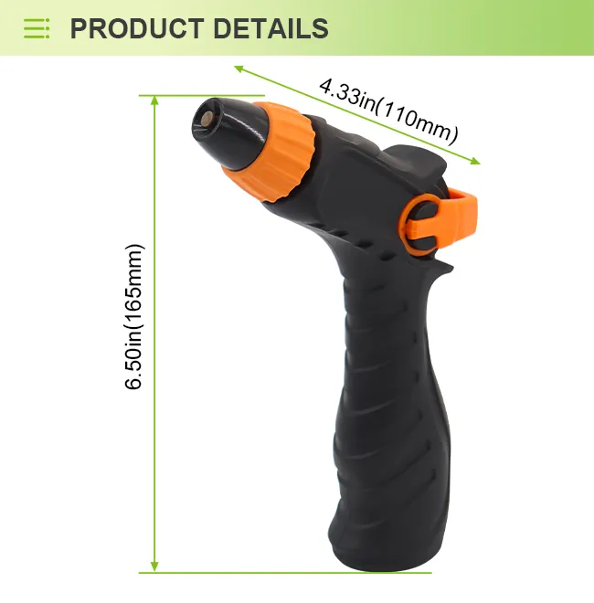 Thumb-Operated Spray Nozzle for Garden Hose – Adjustable Water Flow, Ergonomic & Leak-Proof