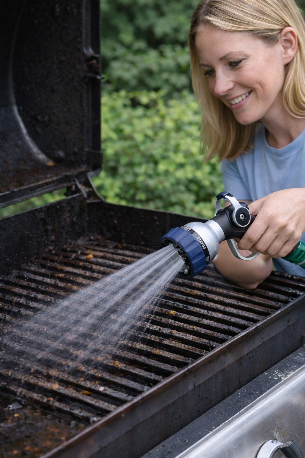 High Capacity Multi-Pattern Garden Hose Sprayer with Thumb Flow Control