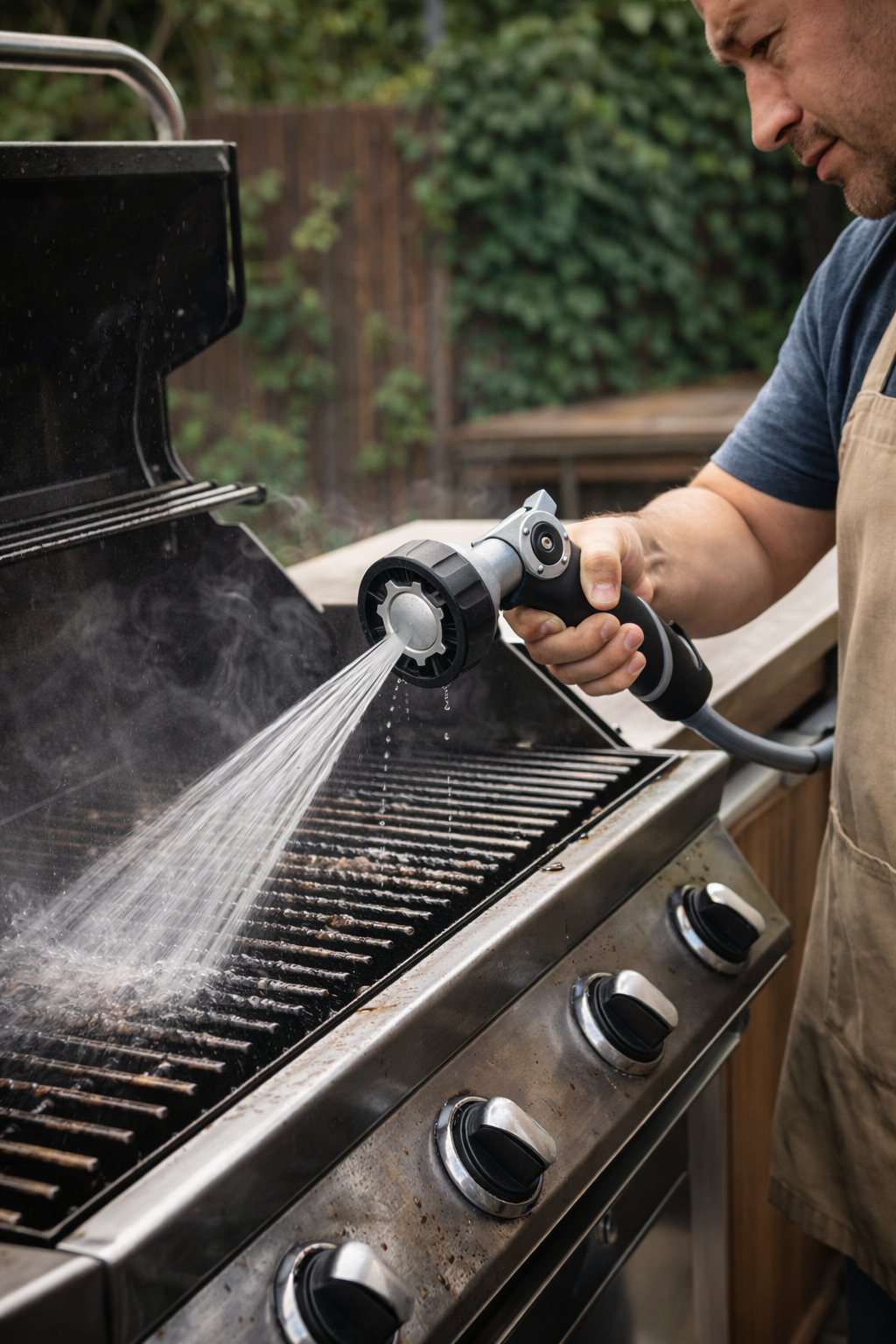 High Flow Multi-Mode BBQ Cleaner Sprayer Hose Nozzle