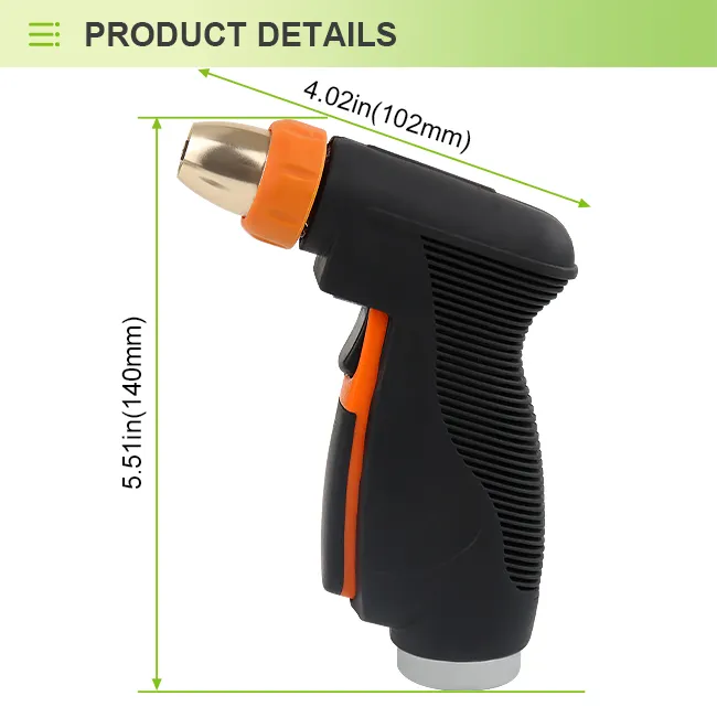 High Flow Hose Nozzle – Adjustable Jet, Heavy Duty, Leak-proof, Ergonomic Handle