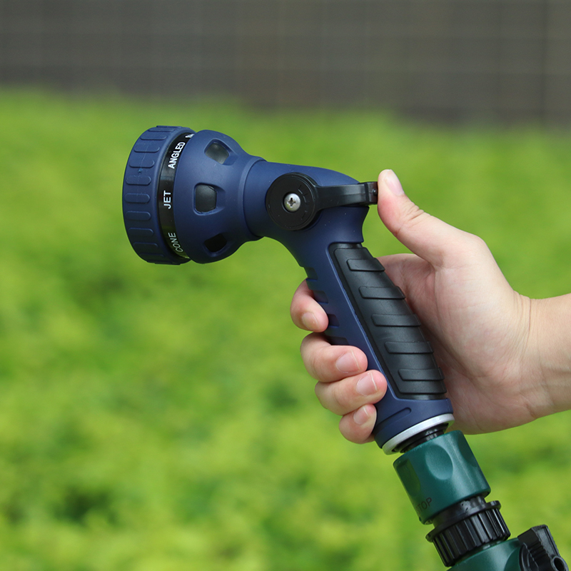 Heavy-Duty Metal Garden Hose Nozzle - 8 Spray Patterns, Thumb Control, Leak-Proof Design