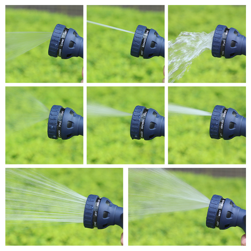 Heavy-Duty Metal Garden Hose Nozzle - 8 Spray Patterns, Thumb Control, Leak-Proof Design