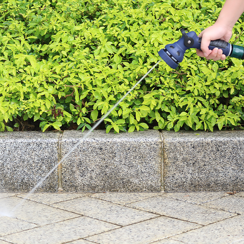 Heavy-Duty Metal Garden Hose Nozzle - 8 Spray Patterns, Thumb Control, Leak-Proof Design