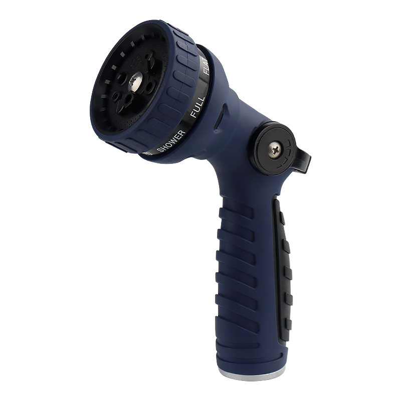 Heavy-Duty Metal Garden Hose Nozzle - 8 Spray Patterns, Thumb Control, Leak-Proof Design