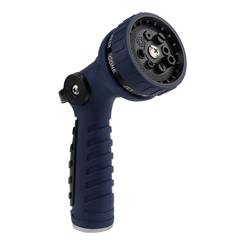 Heavy-Duty Metal Garden Hose Nozzle - 8 Spray Patterns, Thumb Control, Leak-Proof Design