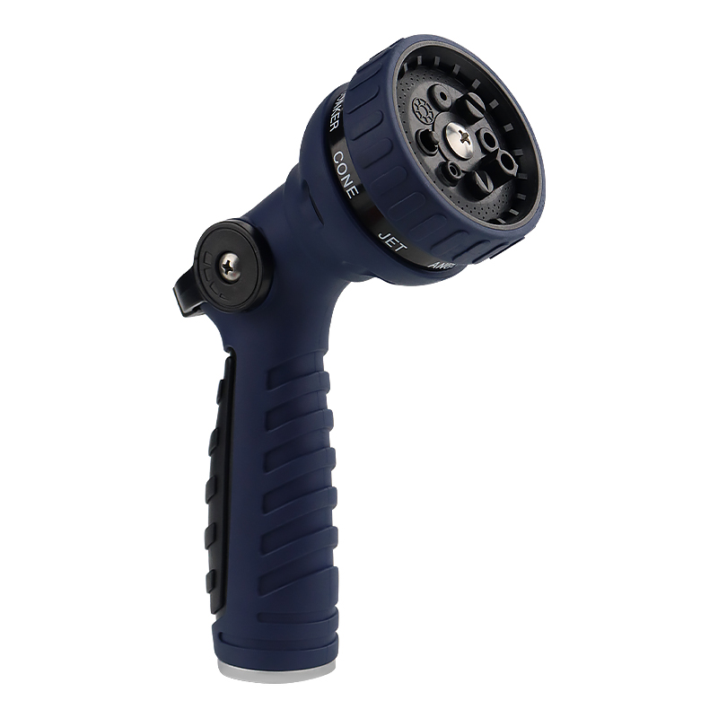 Heavy-Duty Metal Garden Hose Nozzle - 8 Spray Patterns, Thumb Control, Leak-Proof Design