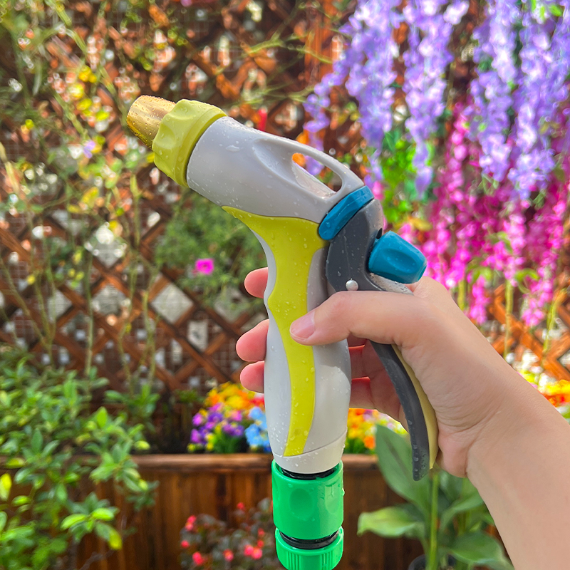 High Pressure Hose Nozzle – Adjustable Brass Tip, Ergonomic Non-Slip Handle, Heavy Duty Water Spray Gun
