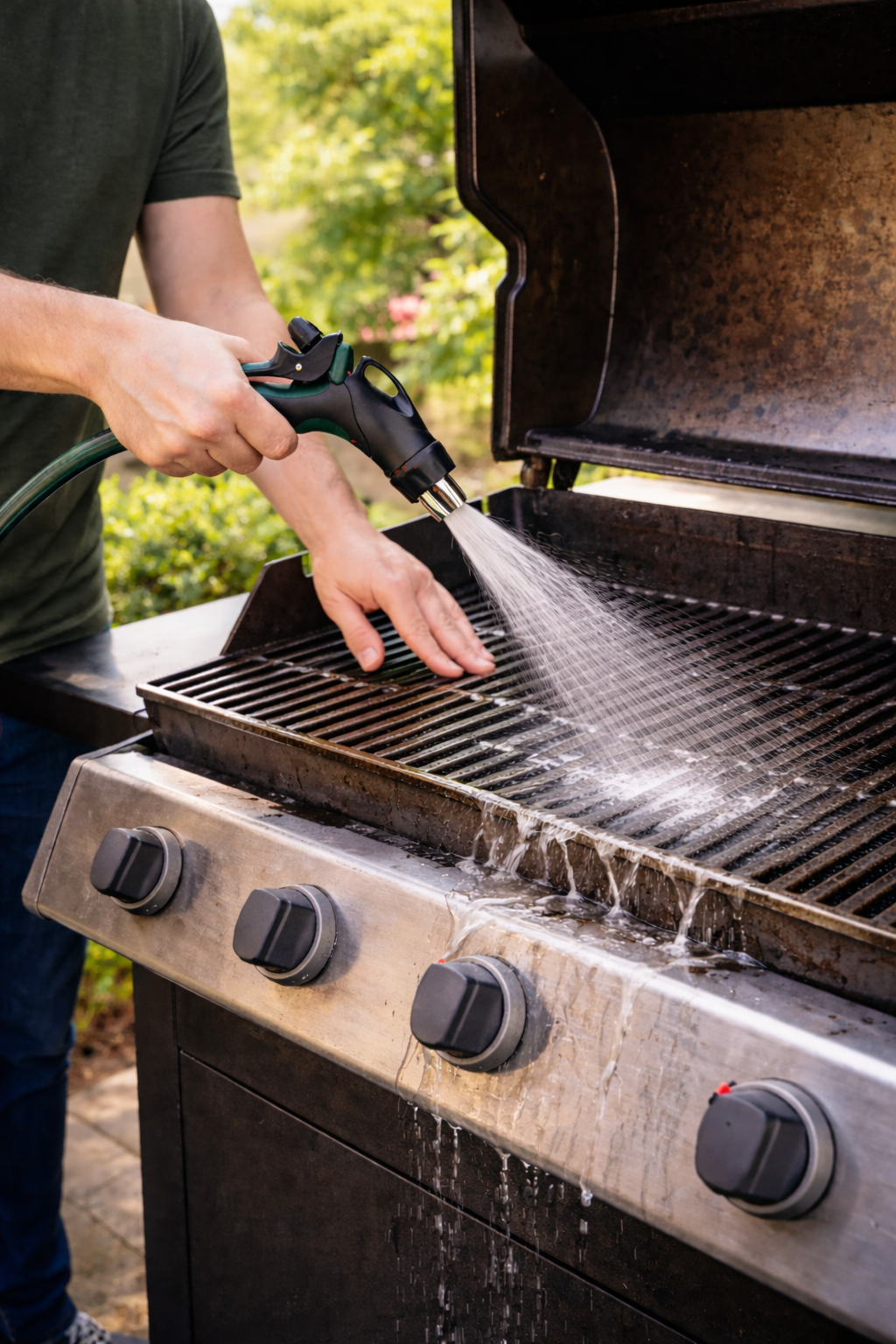 High Volume Adjustable BBQ Cleaning Hose Sprayer Nozzle