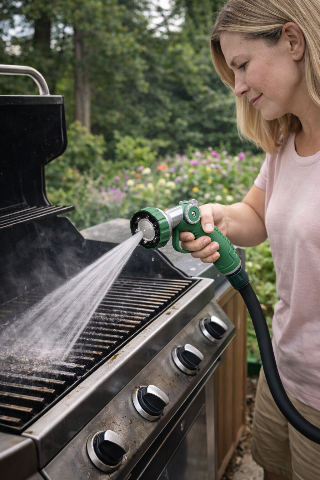 Hygienic BBQ Surface Water Sprayer Multi-Mode Antibacterial Hose Nozzle