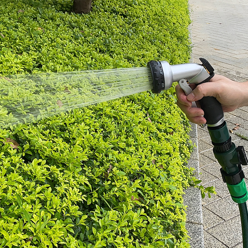 Metal Hose Nozzle – 7 Pattern Adjustable Heavy Duty Garden Water Spray Gun