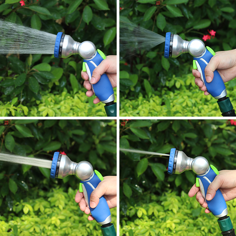 Multi-Pattern Hose Nozzle – 10 Spray Adjustable Garden Nozzle with Ergonomic Trigger