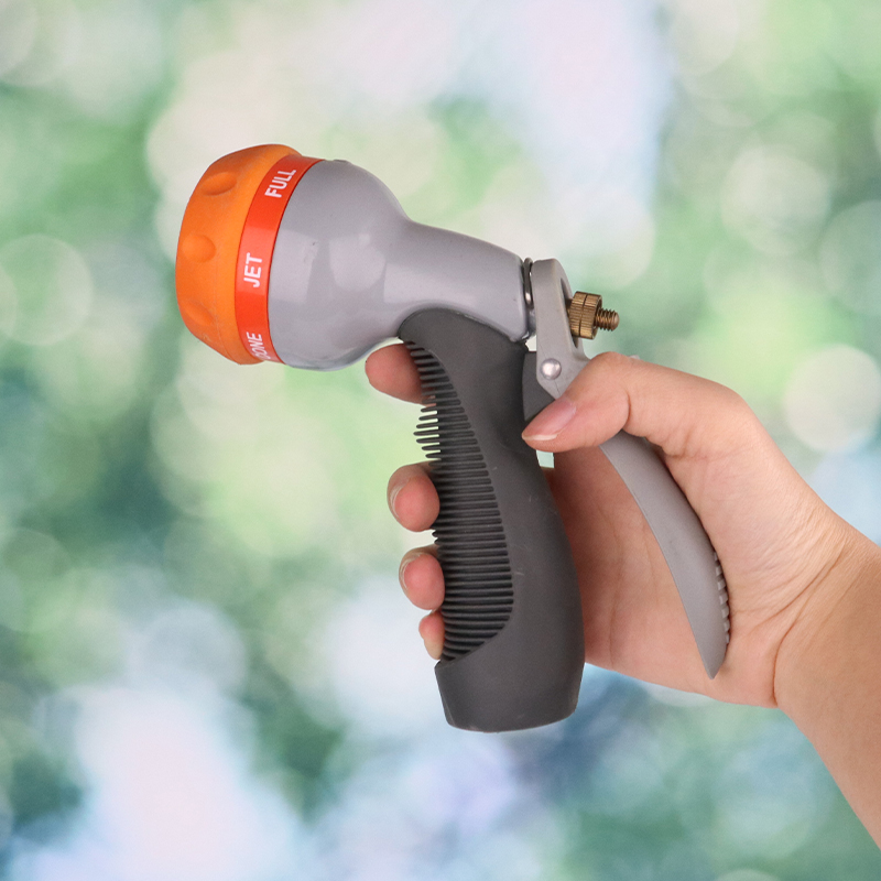 Multi-Pattern Water Nozzle – 7 Adjustable Spray Modes, Heavy Duty Garden Hose Nozzle, Ergonomic Non-Slip Grip