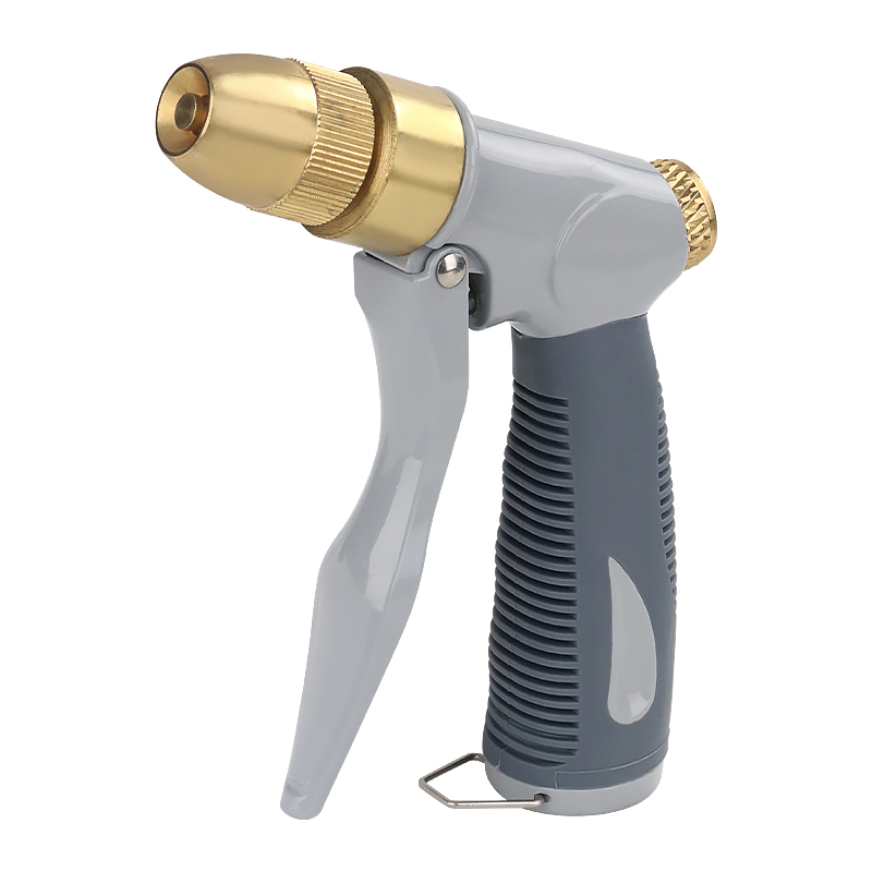 One-Handed Hose Nozzle with Adjustable Spray for Watering, Cleaning, and Outdoor Tasks