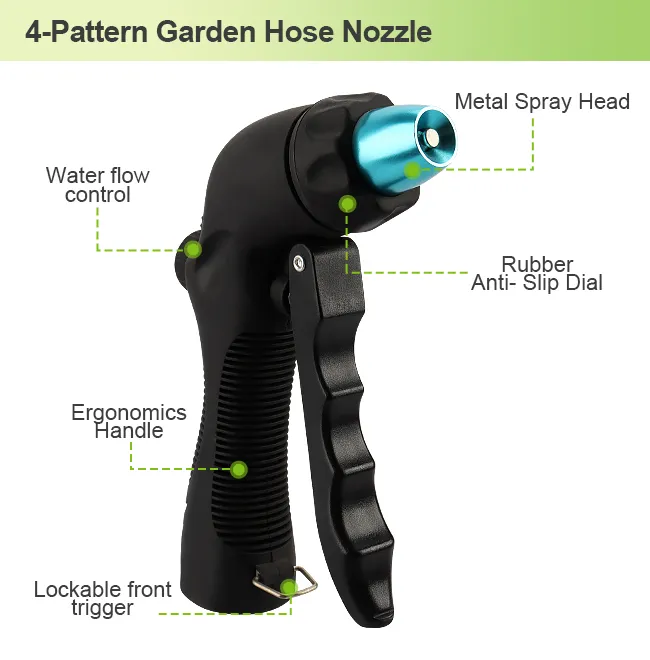 Outdoor Faucet Nozzle with Adjustable Spray for Garden, Lawn, and Outdoor Use