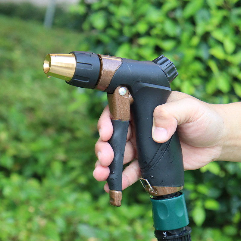 Outdoor Kitchen Water Gun Cleaning Nozzle with Adjustable Brass Jet