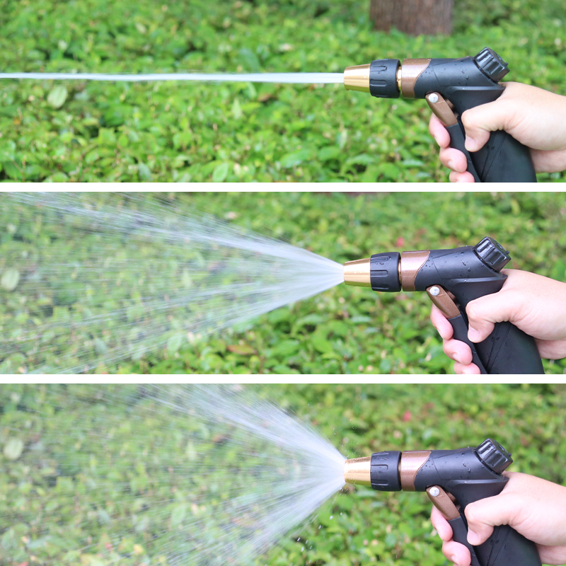 Outdoor Kitchen Water Gun Cleaning Nozzle with Adjustable Brass Jet