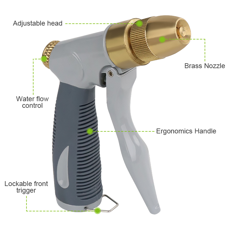 Pressure Adjustable Hose Nozzle - Durable, High-Performance Watering and Cleaning Tool