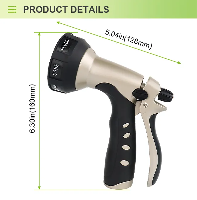 Professional Garden Hose Nozzle with Multiple Spray Patterns