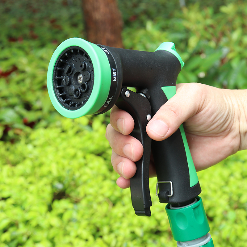7-Setting Reinforced Hose Sprayer with Ergonomic Handle for Garden, Car Wash, and Outdoor Use
