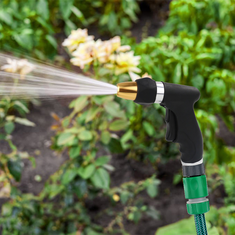 Soft touch hose nozzle – Heavy Duty Adjustable Brass Nozzle with Ergonomic Trigger
