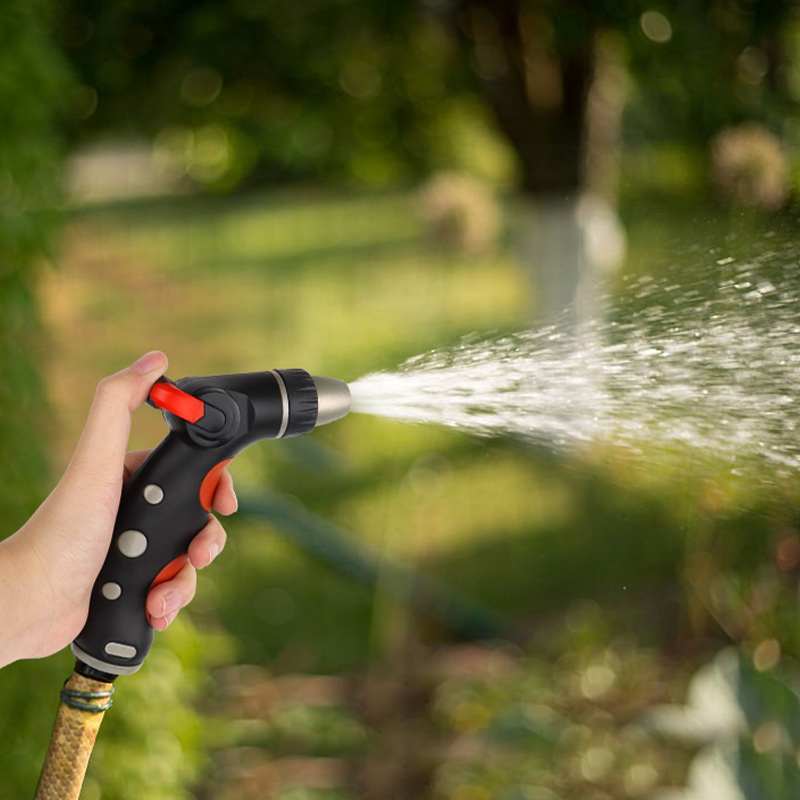 Thumb Lever Hose Nozzle – Ergonomic Adjustable Garden Water Spray Gun for Lawn, Car Wash & Cleaning