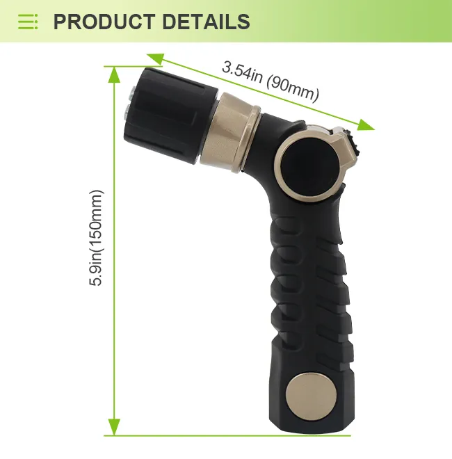 Thumb Press Hose Nozzle – Adjustable Jet Stream Spray Gun, Ergonomic Thumb Button