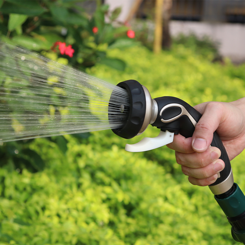 Watering Hose Nozzle – 9 Pattern Adjustable Garden Spray Gun, Ergonomic Handle
