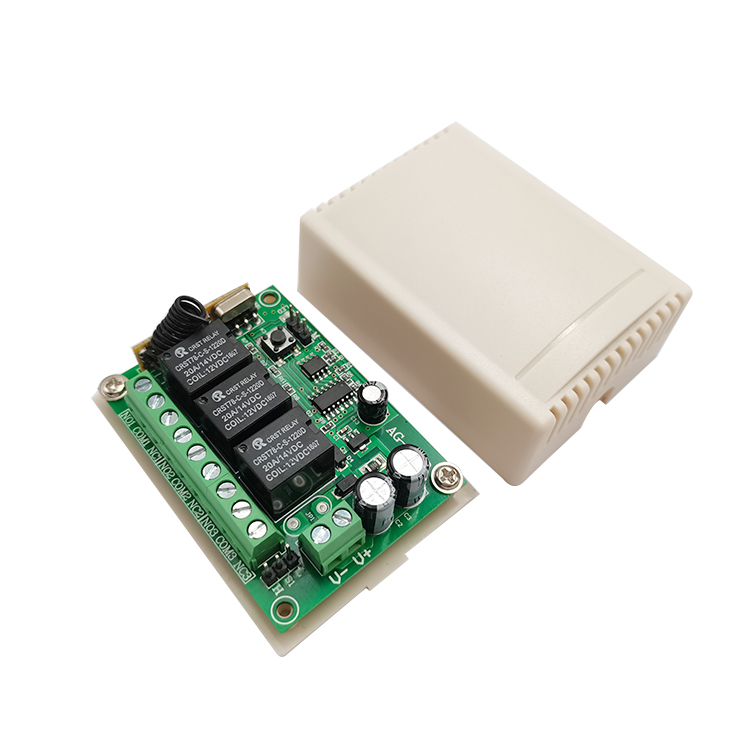 Open Close Stop gate receiver switch, 315/433mhz 3 relay channel dc12v remote control switch