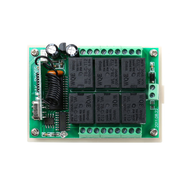 315/433Mhz NEW High Quality DC 12 V RF 6 CH Wireless Switch Relay Receiver Remote Controllers
