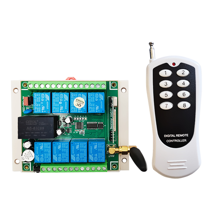 Wireless White 8 channel 12V relay receiver