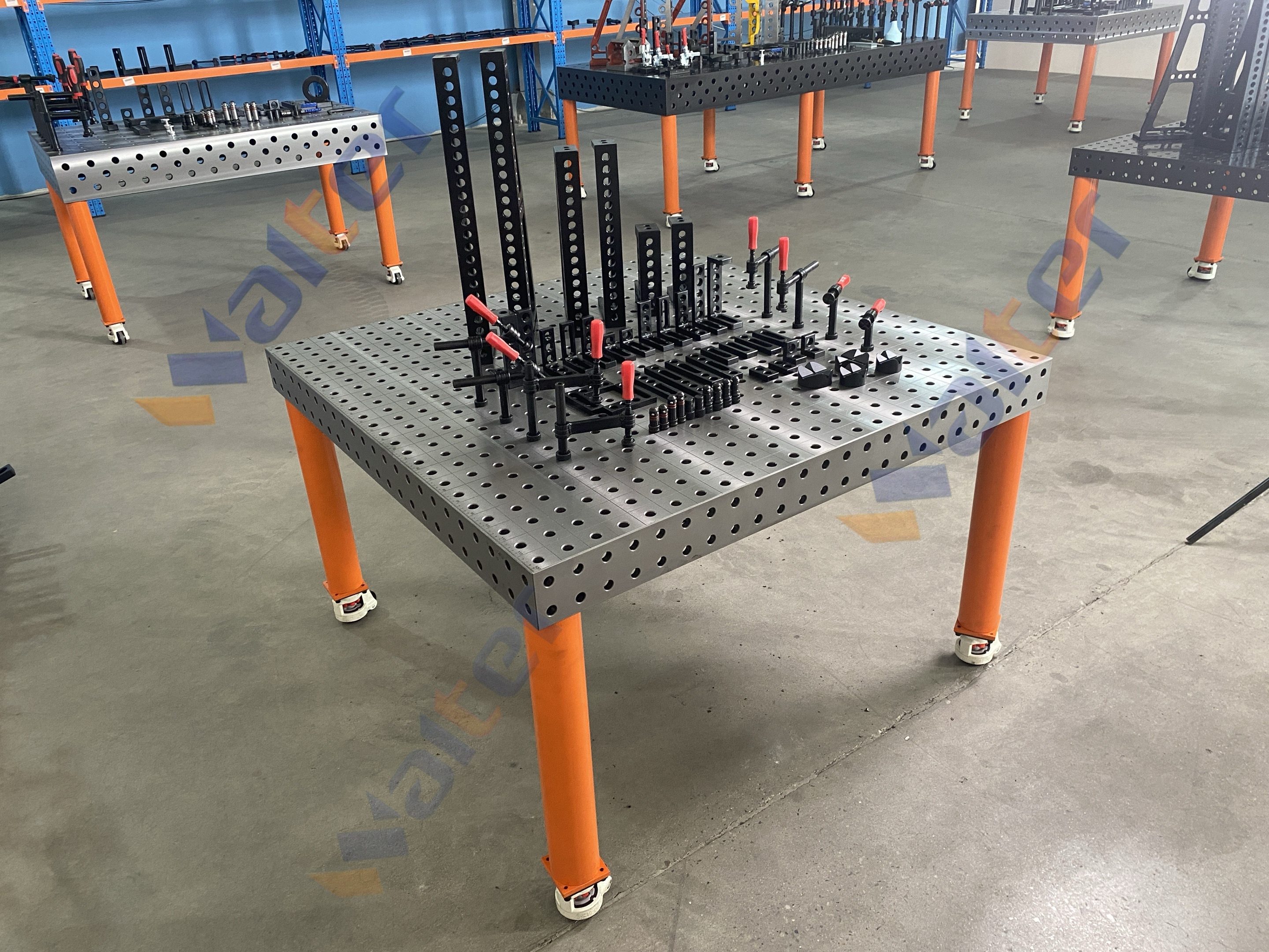 Multi-Sided Welding Table System with Hardened Grid Surface