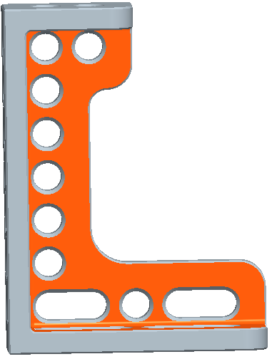 Clamping Block (cast iron) 200x150x50mm Left for D16 3D Welding Table