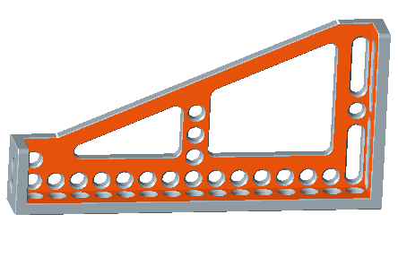 Clamping Block (cast iron) 400x200x50mm Left for D16 3D Welding Table