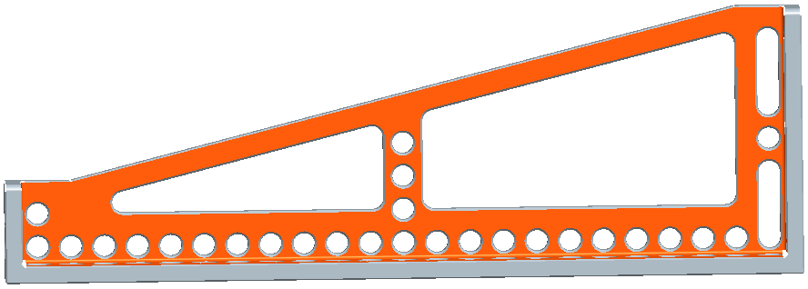 Clamping Block (cast iron) 600x200x50mm Left for D16 3D Welding Table