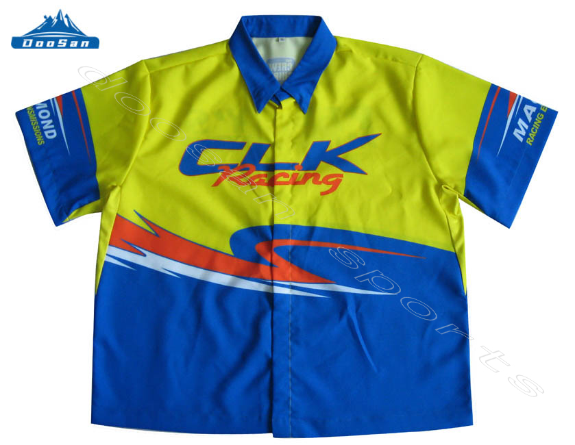 Custom bmx mens crew shirt printed bmx sublimation racing jersey
