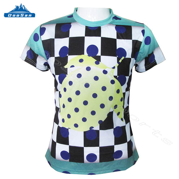 Short Sleeve Sublimation Sport T Shirt Crewneck , Print Tshirt