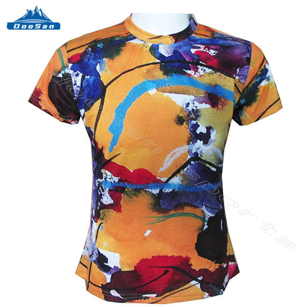 Dry Fit Coolmax  Custom Polyester Marathon Sport Running Dye Sublimation T shirt