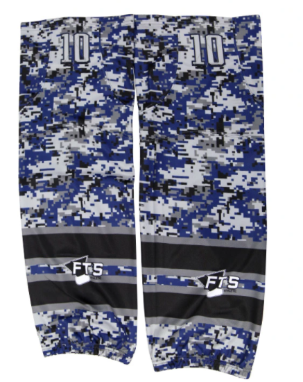 custom made high quality sublimation printing Ice Hockey goalie socks